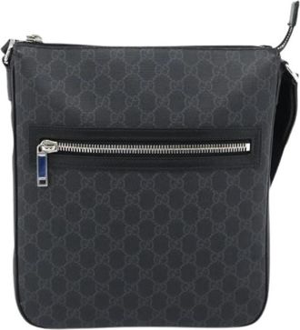 Gucci Pre-owned Leren Crossbody Tas - unisex - Vintage Schoudertas - Zwart - ONE Size - Leer - Vintage
