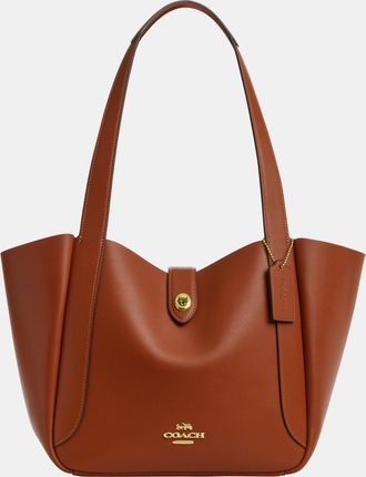 Coach Womens Hadley Turnlock Tote in Smooth Grain Leather - Beige - One Size