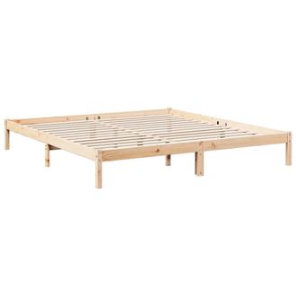 Berkfield Home Decorative Extra Long Bed Frame without Mattress 200x220 cm Solid in Light Tan