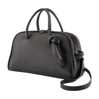 Jacquemus Womens Le Petit Turismo - Jacquemus Leather Black Calfskin Bags Handbags-Purses