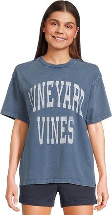 Vineyard Vines Drift Dye Vineyard Vines Boyfriend T-Shirts Womens Clothing Moonshine : SM, Cotton