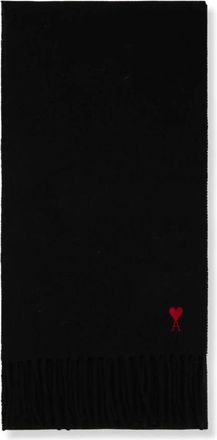 Ami Wollen Frans Sjaal - Heren - Wintersjaals - Zwart - ONE Size - Wol - Accessoires