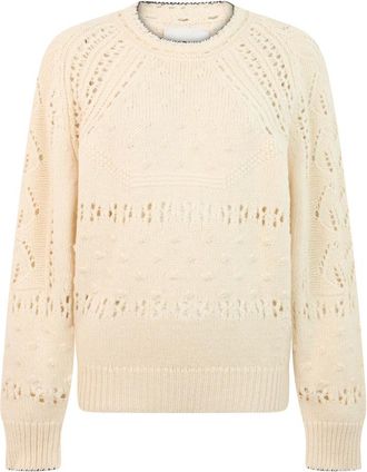 Isabel Marant Truien & Vesten, Dames, Beige, S, Katoen, Ronde hals trui