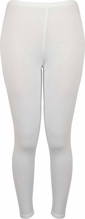 Purple Hanger New Ladies Plus Size Stretch Jersey Leggings Womens Plain Elasticated Trousers Long Pants Cream Size 28-30