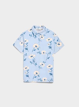 Contemporaine Womens Patterned stretch jersey Polo Shirt shirt