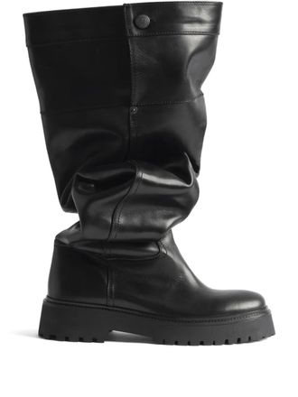 Zadig&Voltaire leather knee-high boots - women - Calf Leather/Rubber - 37 - Black