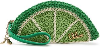 Chlo&eacute; Tropicus Lime Braided Waxed Cord Clutch - Green - One Size