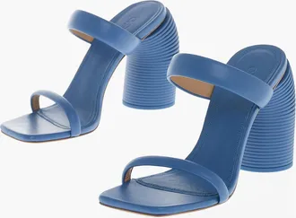 Off-white Leather Sandals With Decorative Spring-Shaped Heel 12cm Off-White