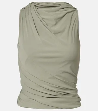 Rick Owens Lilies Luna draped jersey top
