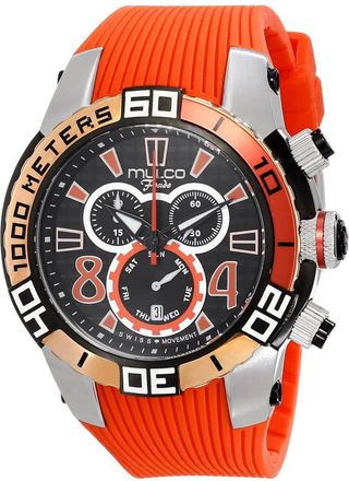 Mulco Fondo Wheel Quartz Black Dial Mens Watch MW1-74197-065