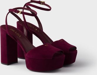 Prada Suede platform sandals