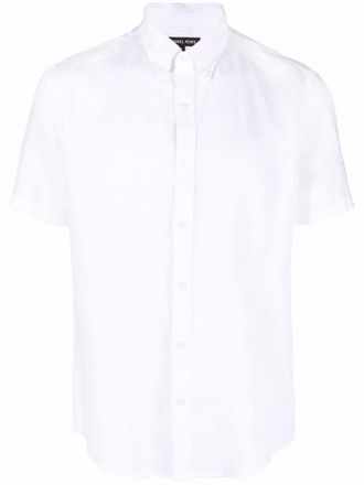 Michael Kors Camicia in lino a maniche corte - Bianco