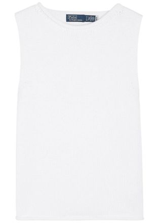 Polo Ralph Lauren Round-neck Knit Tank top - White - S (UK8-10 / S)