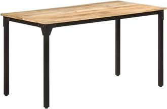 vidaXL Dining Table 140x70x76 cm Rough Mango Wood vidaXL