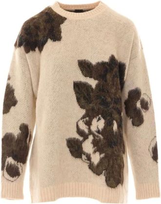 Pinko Jersey Ruggito - Knitwear - Mujer - Beige - XS