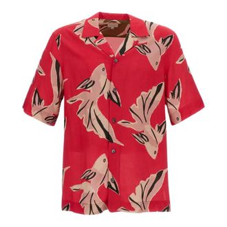 Paul Smith Short Sleeve Shirts, male, Pink, Size: L Oversized Shirt