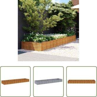 vidaXL vidaXL Acciaio corten - Fioriera Rialzata da Giardino 387x100x36 cm in Acciaio Corten
