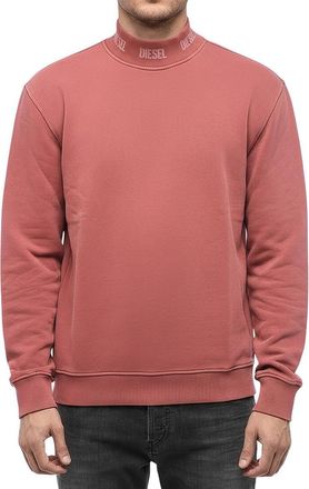 Diesel Red Mock Collar Sweatshirt