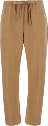 Semicouture Broeken, Dames, Beige, XS, Katoen, Buddy Pants