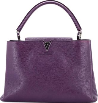 Louis Vuitton Capucines Bag Leather GM satchel - women - Calf Leather - One Size - Purple