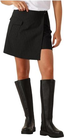 Another Label Gwen Skort - Veelzijdige Minirok - Dames - Korte rokken - Zwart - S - Polyester - Rokken