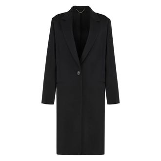 Toteme Single-Breasted Coats, female, Black, Size: 2XS Wool Lapel Collar Coat