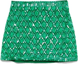 P.A.R.O.S.H. Minigonna con paillettes - Verde