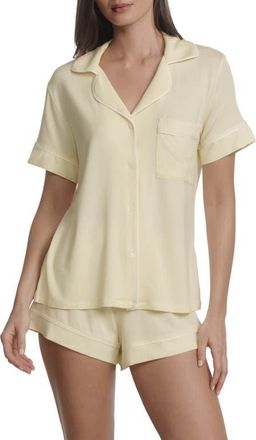 Eberjey Gisele Relaxed Short Pajamas in Buttercream/Ivory at Nordstrom, Size X-Small