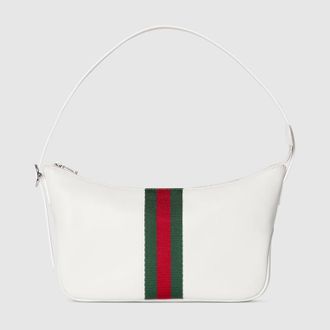 Gucci Lunetta Small Crossbody Bag, White, Leather