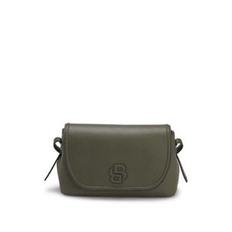 BOSS Grained faux-leather crossbody bag with Double B monogram