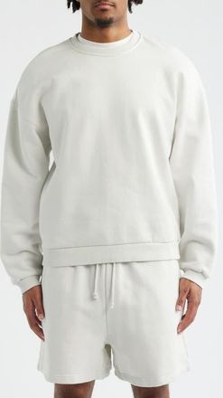 Elwood Core Oversize Crew Sweatshirt in Vintage White at Nordstrom, Size X-Large
