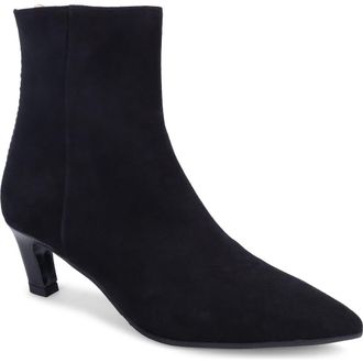 Ron White Loralie Pointed Toe Kitten Heel Bootie in Onyx at Nordstrom Rack, Size 6Us / 36.5Eu
