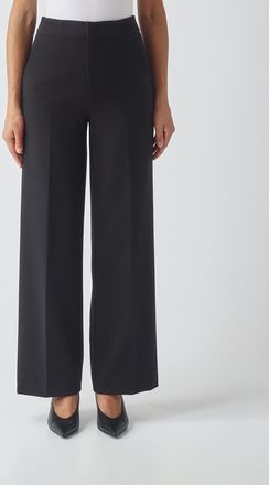 Twinset High-Waisted Wide Leg Viscose Blend Trousers