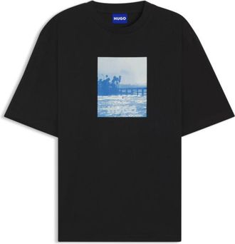 HUGO BOSS Printed-artwork T-shirt in cotton jersey