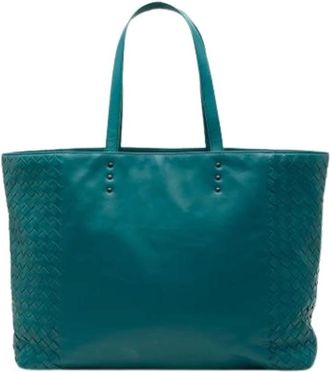 Bottega Veneta Pre-owned Tote Bags, female, Blue, Size: ONE SIZE Pre-owned Tote Bag