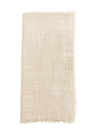 Anaya with Love Cotton Gauze Fringe Napkins- Set of 4 in Almond Beige at Nordstrom