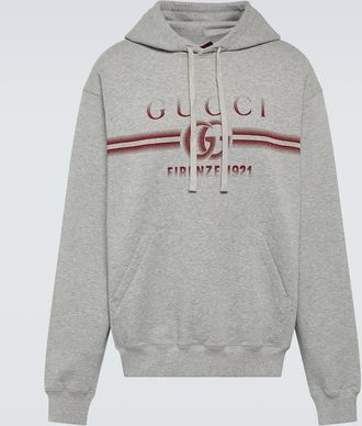 Gucci Logo cotton jersey hoodie