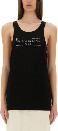 Maison Margiela Logo Print Tank Top-Donna