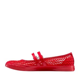 Converse Womens Chuck Taylor All Star Dainty Mary Jane Shoes In Red/red/silver