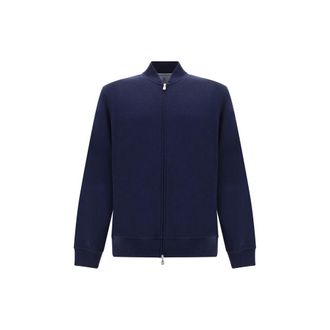 Brunello Cucinelli Blue Cotton Mens Sweatshirt