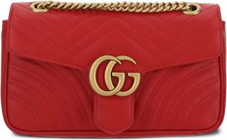 Gucci GG Marmont small leather matelassé shoulder bag - women - Microfibre/Calf Leather - One Size - Red