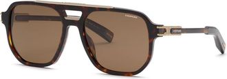 Chopard SCH412 Polarized 909P Mens Sunglasses Tortoiseshell Size 57