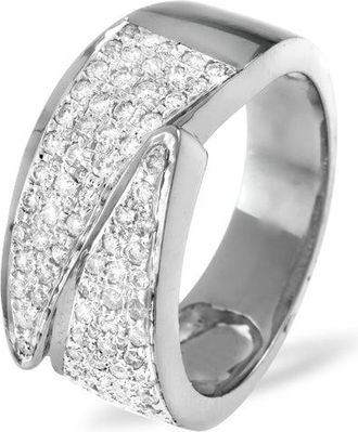 The Diamond Store 18K White Gold Diamond Pave Ring 0.62ct H/si