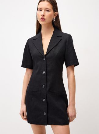 Twik Womens Shoulder pad jacket mini-dress