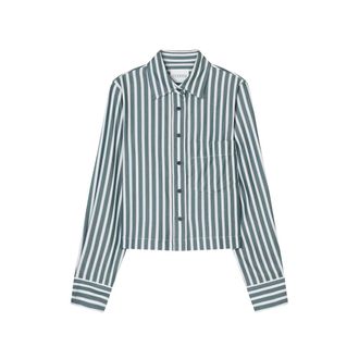 Closed Striped Cropped Classic Shirt