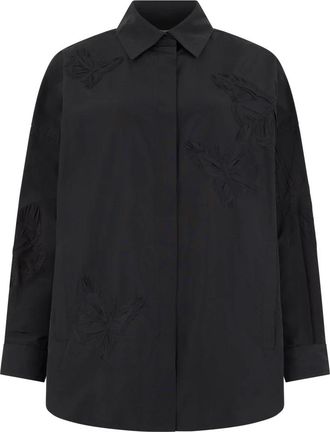 Valentino Garavani Oversized Overhemd met Knopen - Dames - Overhemden - Zwart - M - Katoen - Overhemden