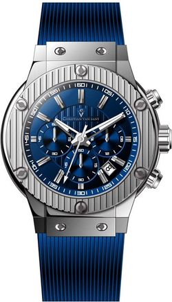 Christian Van Sant Monarchy Chronograph Quartz Blue Dial Mens Watch CV8142