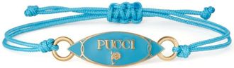 Pucci Puccing cord bracelet - women - Brass/Cotton - One Size - Blue