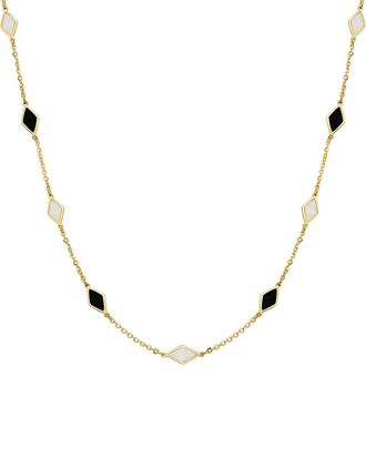 Italian Gold, Inc 14K Gemstone Station Layered Necklace