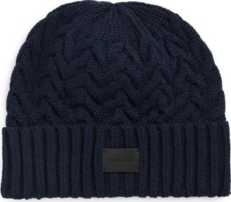 Cole Haan Chain Stitch Beanie in Navy Blazer at Nordstrom Rack